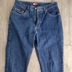 Tommy Hilfiger WOMENS Medium Wash Cotton Denim Blue Jeans SIZE 9 INSEAM 28"
